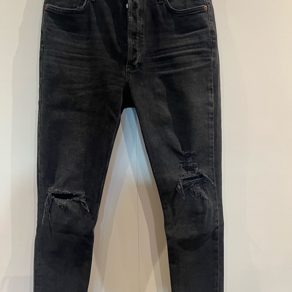 Agolde Black Distressed Jeans
